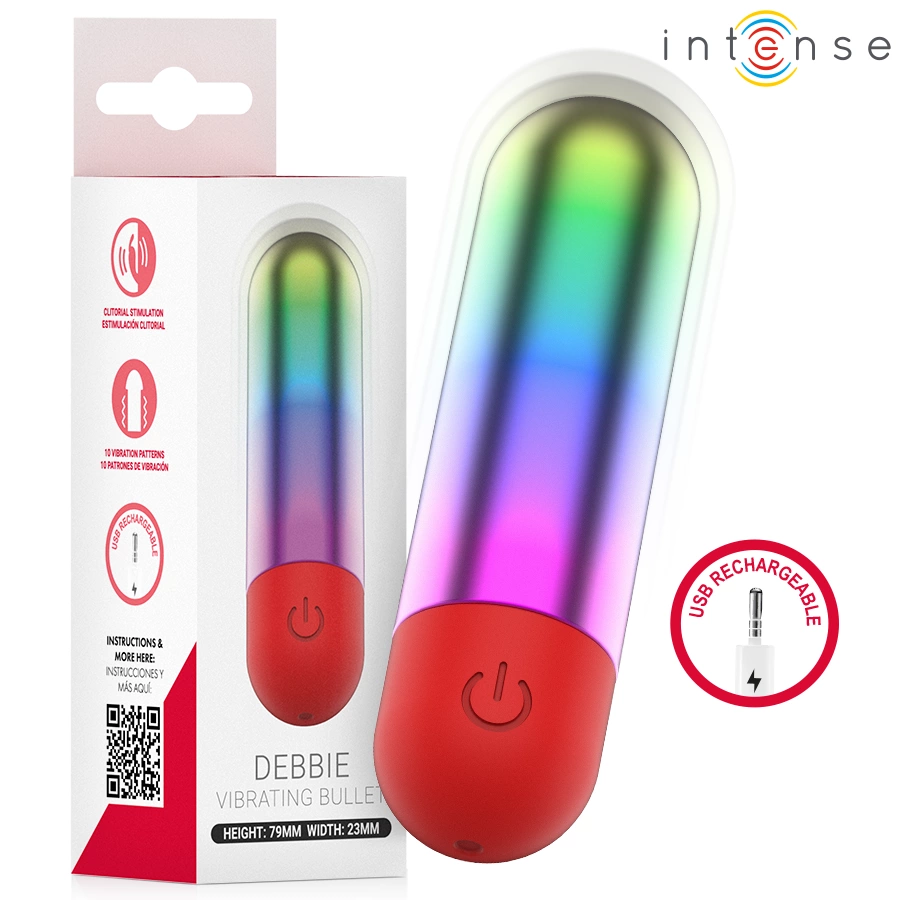 Debbie Rainbow Vibrating Bullet - Compact Waterproof Multicolor