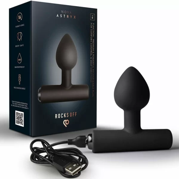 NOVA ASTRYX Rechargeable 16-Function Black Intimate Plug