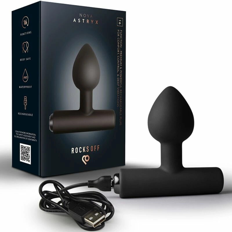 NOVA ASTRYX Rechargeable 16-Function Black Intimate Plug