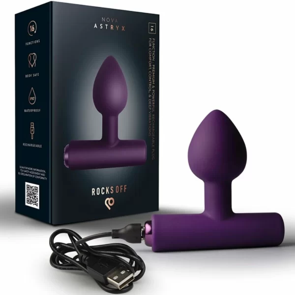 Nova Astryx Rechargeable 16-Function Intimate Plug Purple