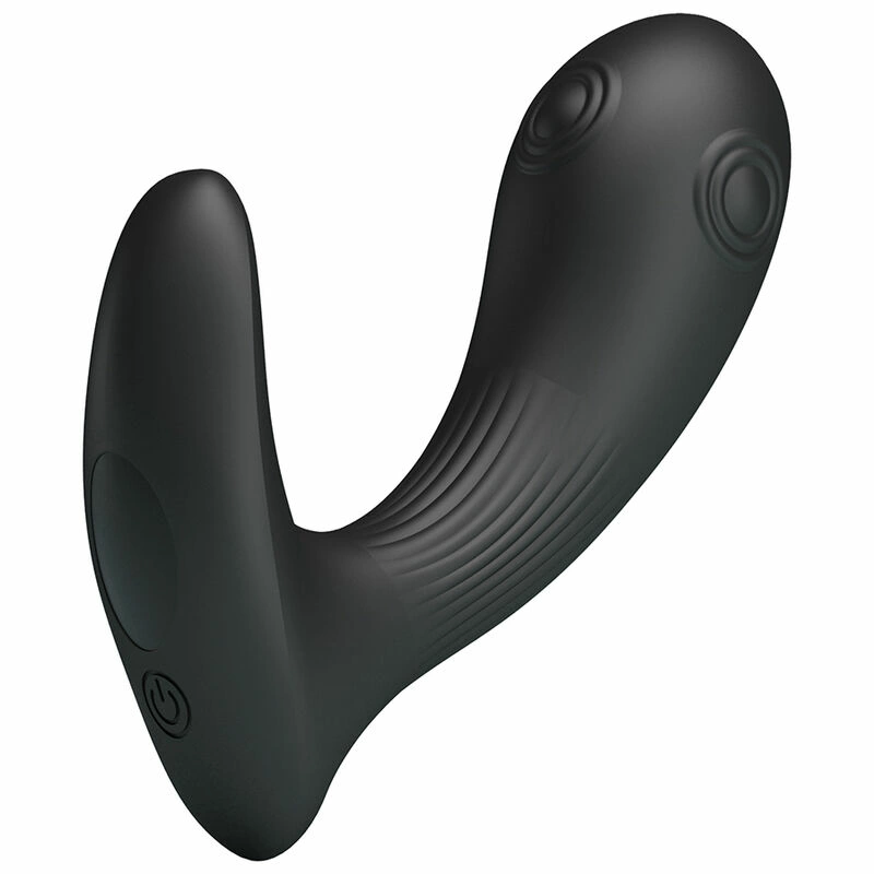 PRETTY LOVE Mirabelle Prostate Vibrator Remote Control Black Silicone