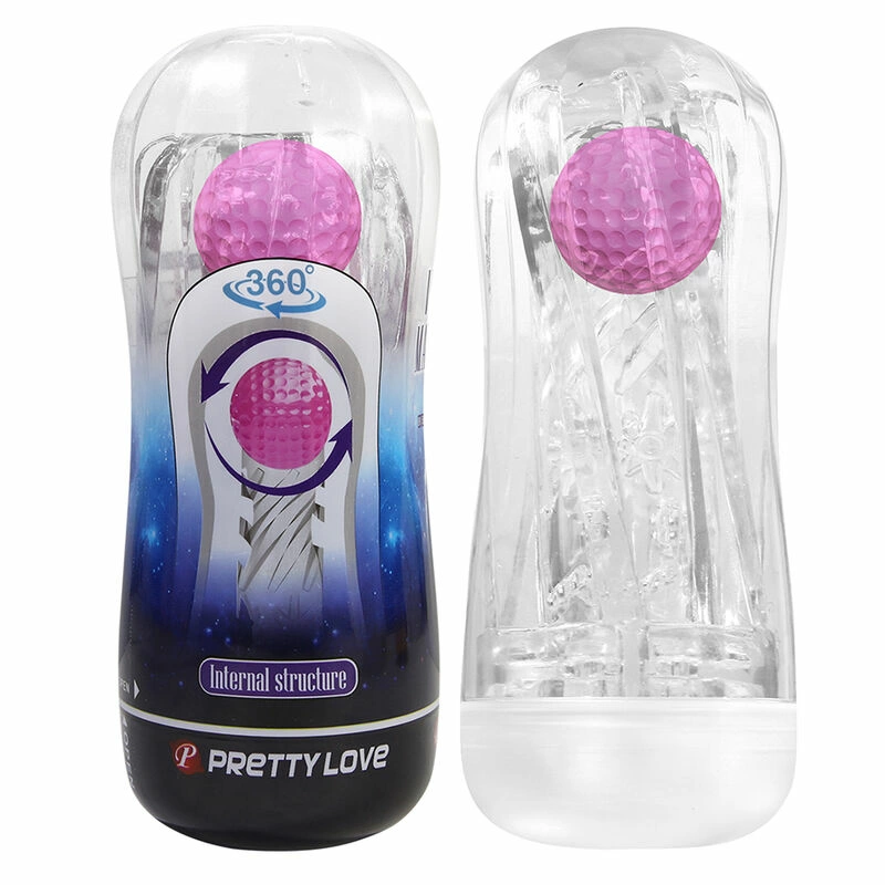PRETTY LOVE 360 Textured Intimate Cup Clear - Compact Transparent Design