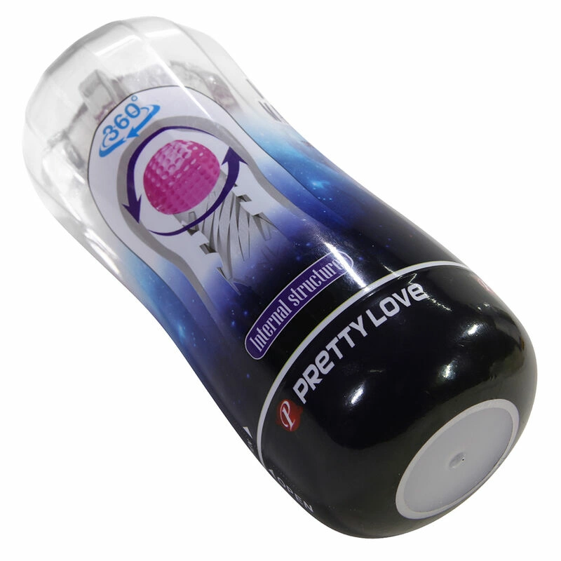 Pretty Love 360 Transparent - Teksturowany kubek intymny TPE
