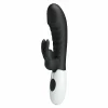 PRETTY LOVE Naughty Bunny 30-Function Black Dual-Stimulation Vibrator
