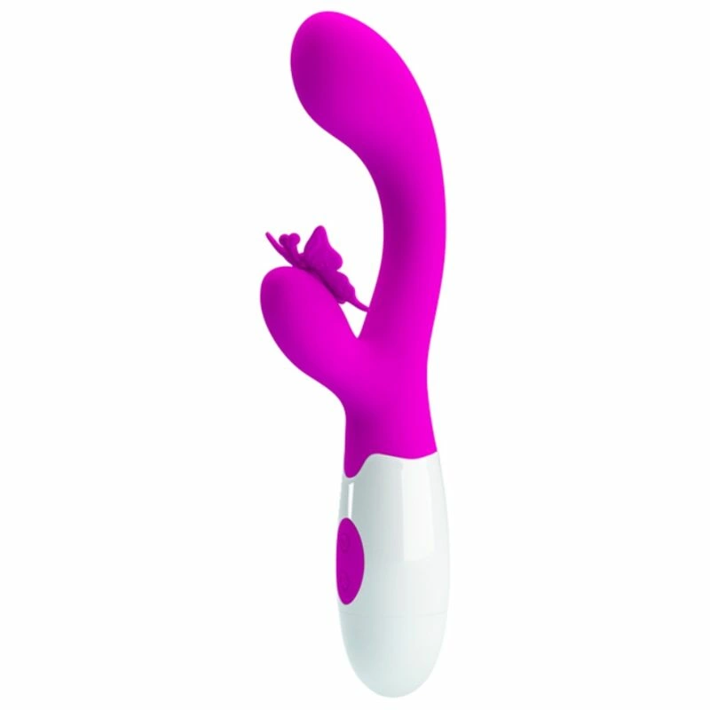 PRETTY LOVE Butterfly Kiss 30-Function Silicone Rabbit Vibrator Purple