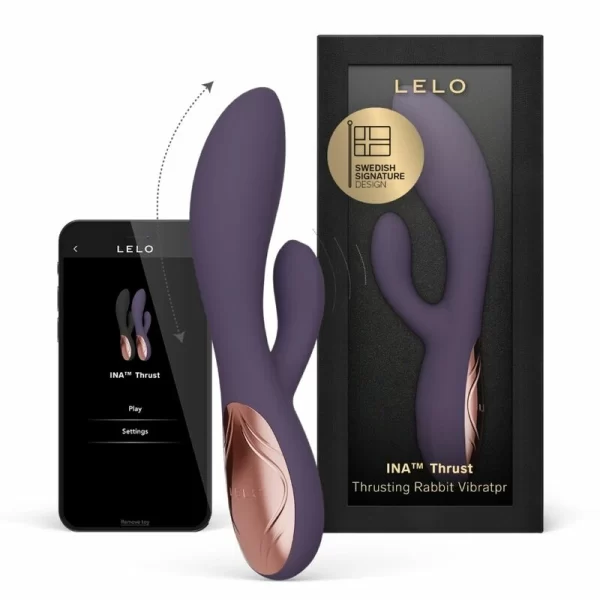 INA Thrust Rabbit Vibrator Purple - Dynamic Thrust & Dual Action