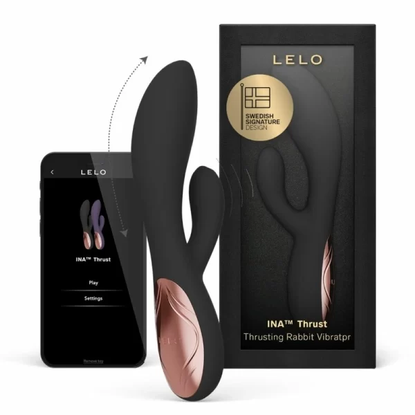 INA Thrust Rabbit Black - Dual-Action Thrusting Intimate Machine