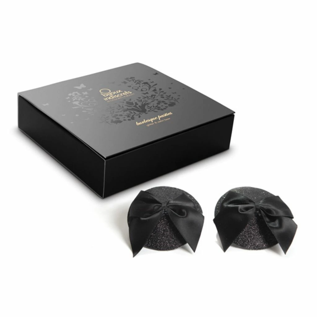 Bijoux Indiscrets Burlesque Pasties Bow Black - Decorative Adhesive Set