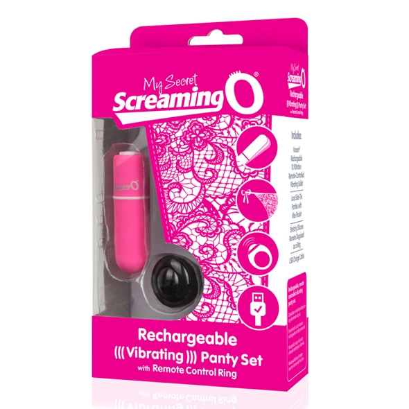 The Screaming O Charged Panty Vibe Pink - Zdalnie Sterowany System Wibracyjny - Anelma Screaming O Charged Panty Set Pink