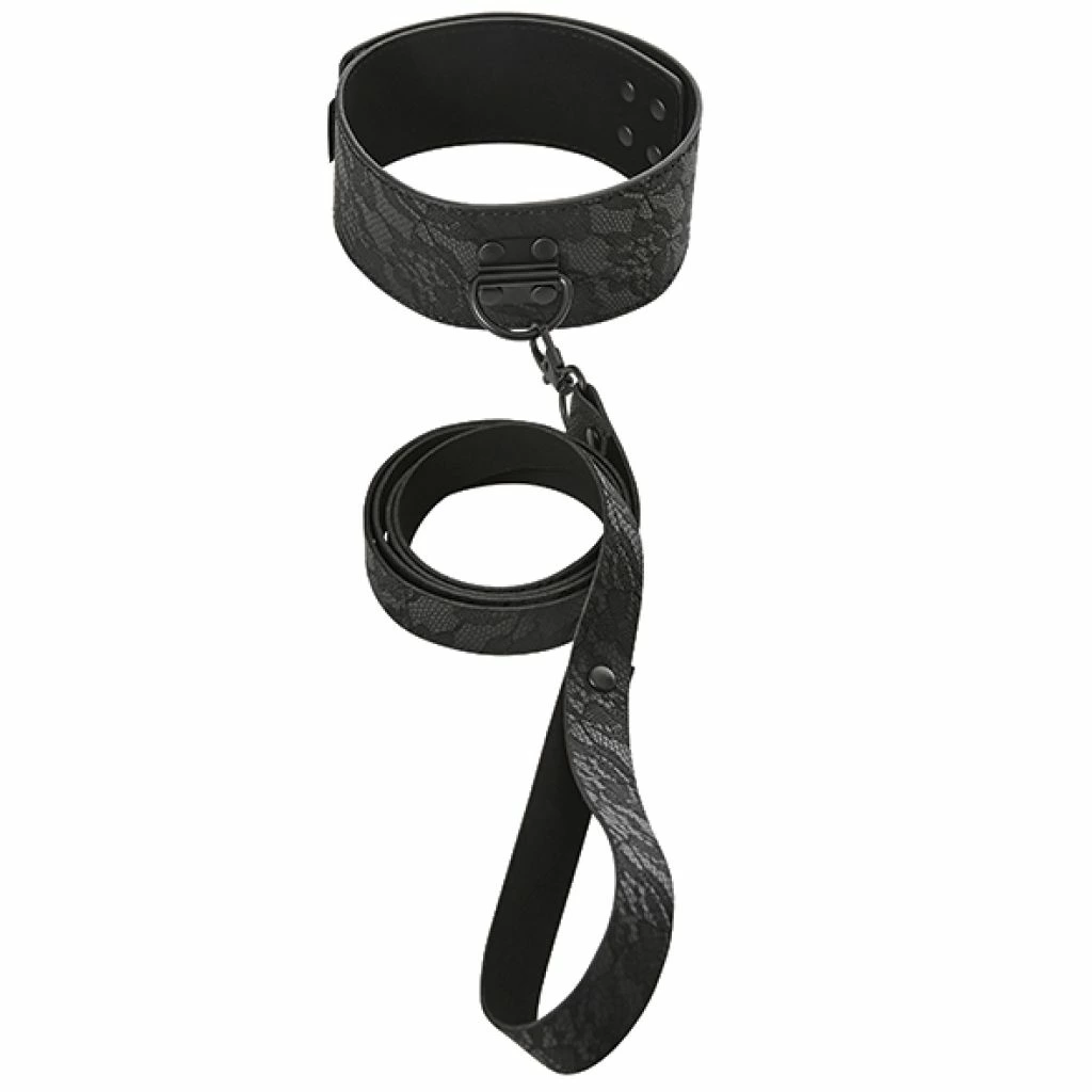 Sportsheets Sincerely Locking Lace Collar & Leash - ozdobna obroÅ¼a z koronkÄ… 50 cm