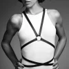 Bijoux Indiscrets Maze Body Harness Black - wielopozycyjna uprzÄ…Å¼ z eko-skory