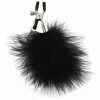 Sportsheets Feathered Nipple Clamps z regulacjÄ… i czarnymi piorkami