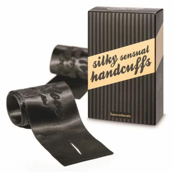 Bijoux Indiscrets Silky Sensual satynowe opaski do wiÄ…zania czarne