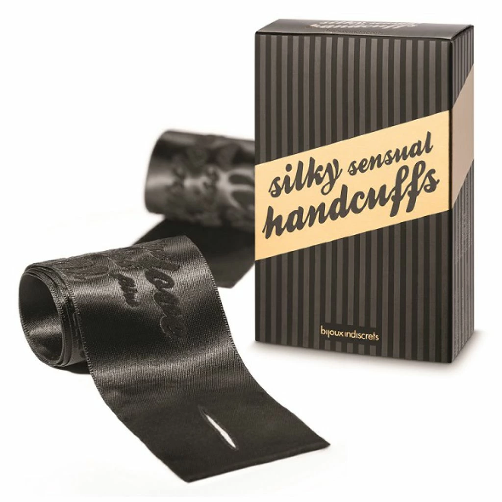 Bijoux Indiscrets Silky Sensual satynowe opaski do wiÄ…zania czarne Bijoux Indiscrets Silky Sensual satynowe opaski do wiÄ…zania czarne