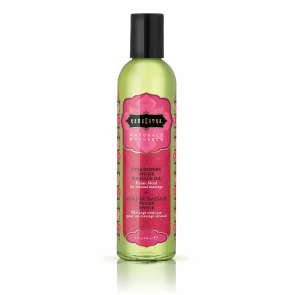 Kama Sutra Naturals Massage Oil Strawberry 236ml - Moisturizing Formula