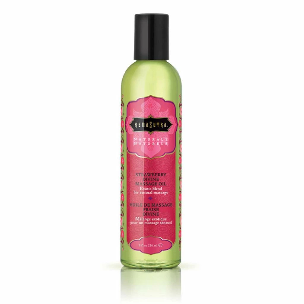 Kama Sutra Naturals Massage Oil Strawberry 236ml - Moisturizing Formula