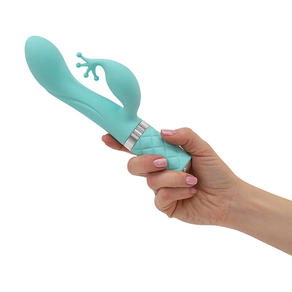 Pillow Talk Kinky Teal – Podwójne (króliczki)