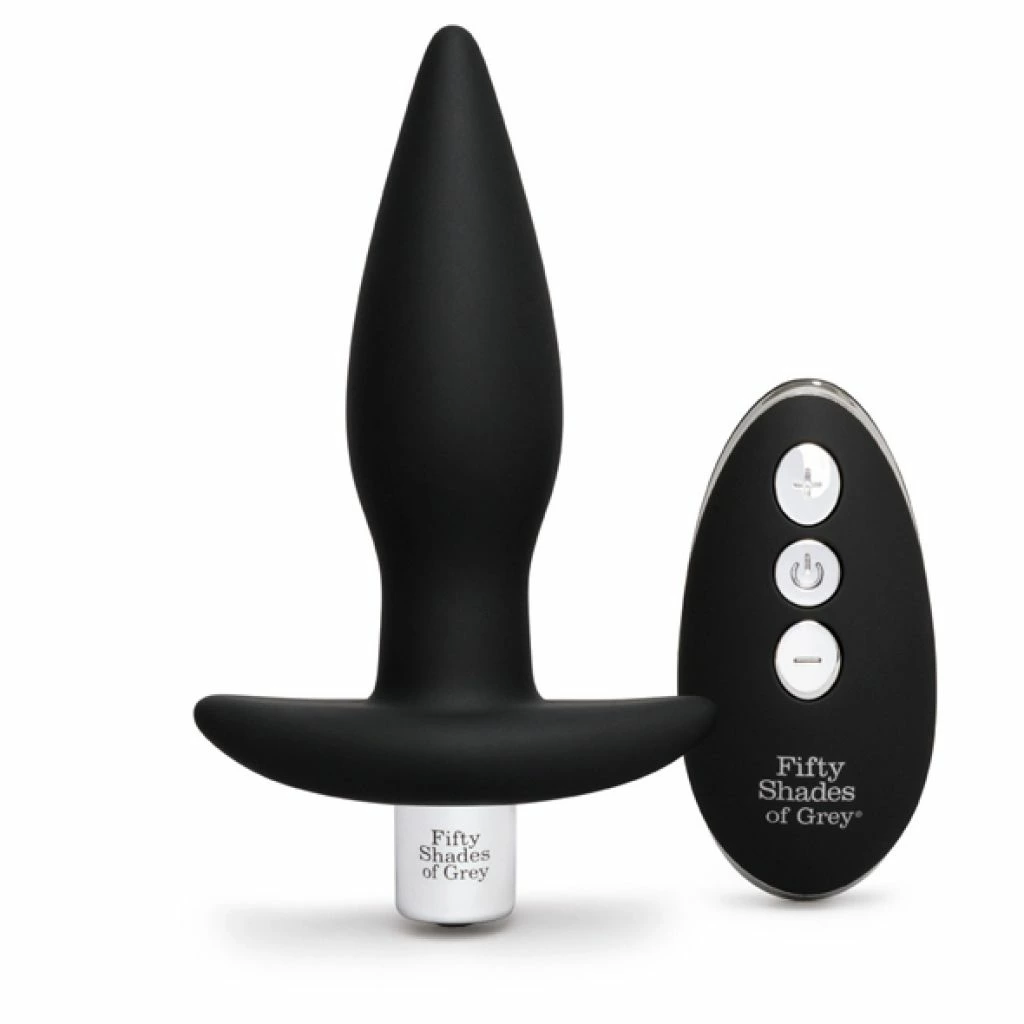Fifty Shades of Grey Relentless Vibrations Remote Silicone Plug Black