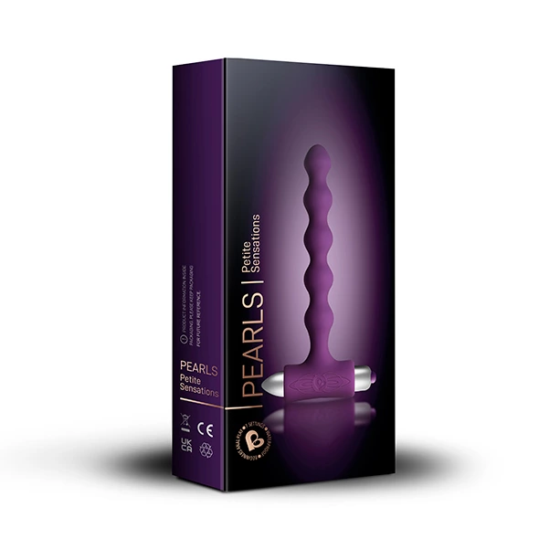 Rocks-Off Petite Sensations Pearls Purple - wibrujÄ…ce koraliki silikonowe