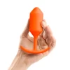 b-Vibe Snug Plug 3 Orange Weighted Silicone Anal Trainer