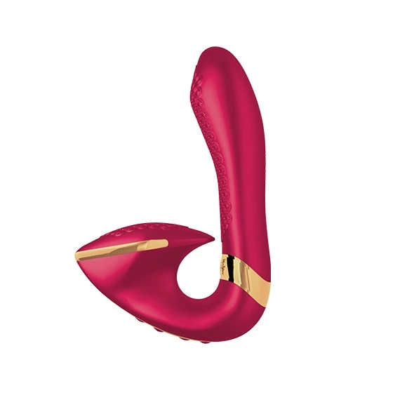 Shunga Soyo Wibrator dwusilnikowy silikonowy malinowy 17cm - vibraattori