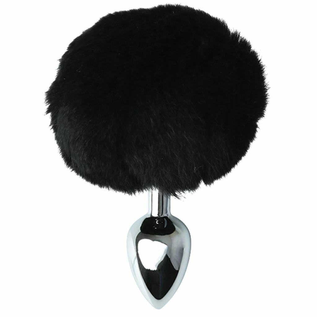 Sportsheets Sincerely Metal Plug Black with Faux Bunny Tail