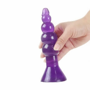 BAILE Climax Happens Anal Plug 17 cm Lilac Suction Base Gelatin Material. Butt plug