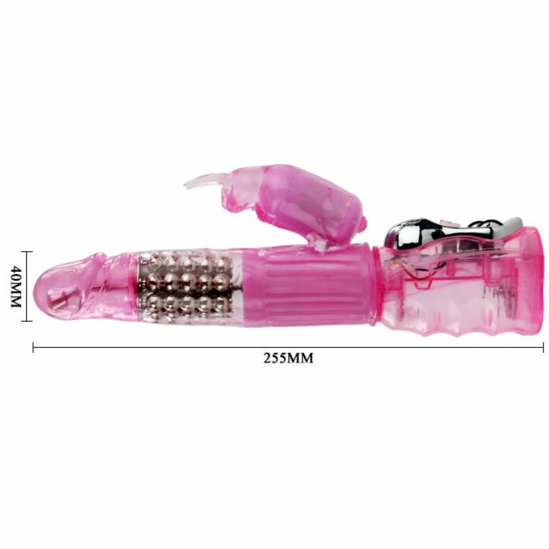 BAILE Vibrator with Rotation & Rabbit Ears Multi-Speed TPR - Anelma TPR
