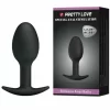 Pretty Love Silicone Anal Plug 6.5 cm Black Weighted Ball System