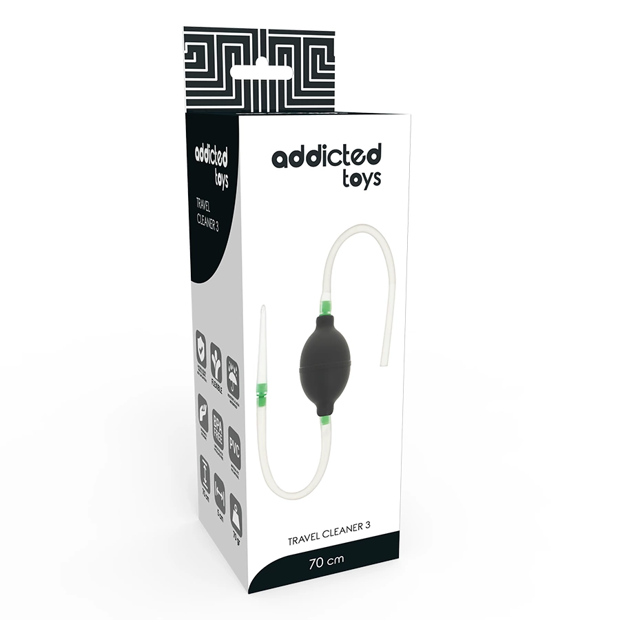 ADDICTED TOYS Black Intimate Hygiene Set Compact Travel Size TPR. Toy cleaners. See formula