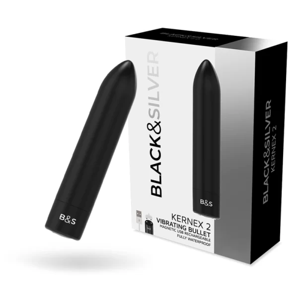 BLACK&SILVER Kernex 2 Czarny Metaliczny Wibrujący Pocisk - vibraattori