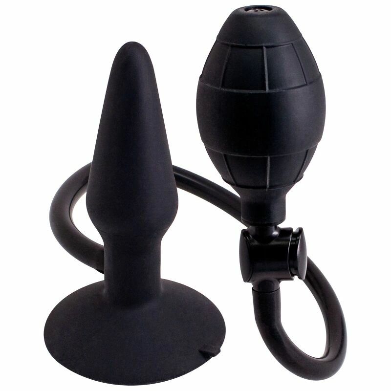 Seven Creations Inflatable Silicone Plug Black 12.7cm Adjustable Size S