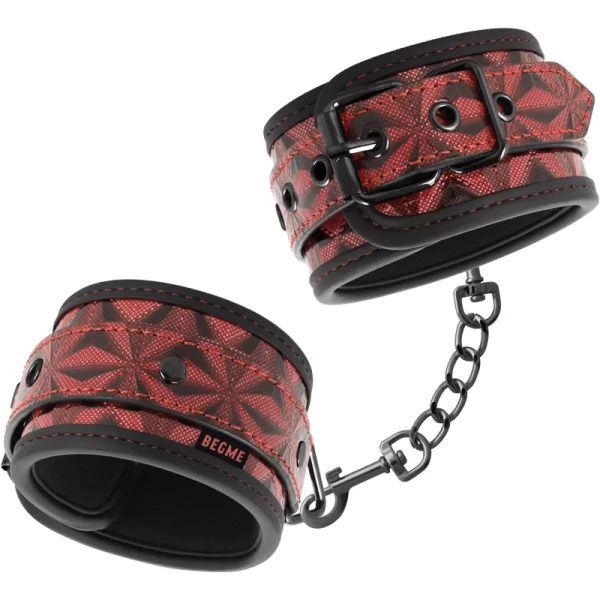 BEGME Kajdanki Premium Red Edition z neoprenowÄ… wyÅ›cioÅ‚kÄ…