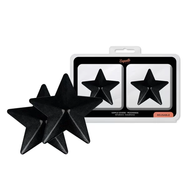 Coquette Chic Desire Star-Shaped Reusable Black Nipple Covers