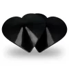 Coquette Chic Desire Black Heart-Shaped Reusable Metal Nipple Covers. Stickers