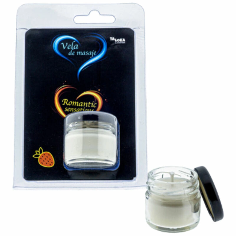 Taloka Strawberry Scented Massage Candle 30ml - Nourishing Formula