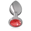Intense Diamond Plug Aluminium Metalowy Korek z Czerwonym KrysztaÅ‚em S