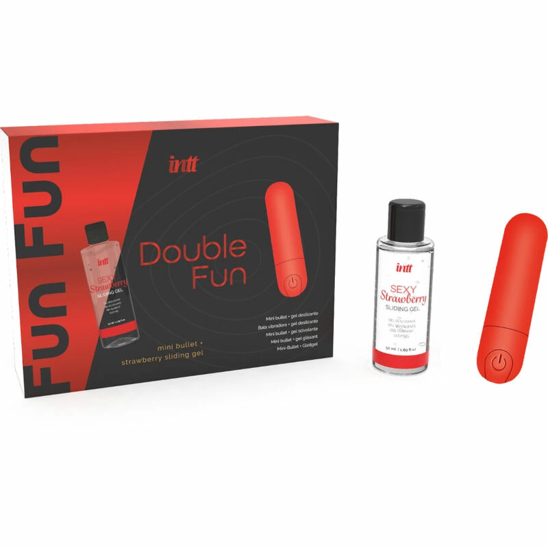 INTT Double Fun Kit - Vibrating Bullet & Strawberry Massage