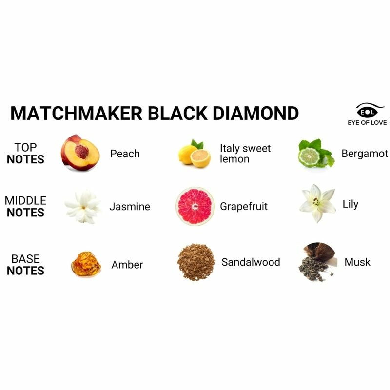 Eye of Love Black Diamond świeca do masażu z feromonami 150ml Eye of Love Black Diamond świeca do masażu z feromonami 150ml