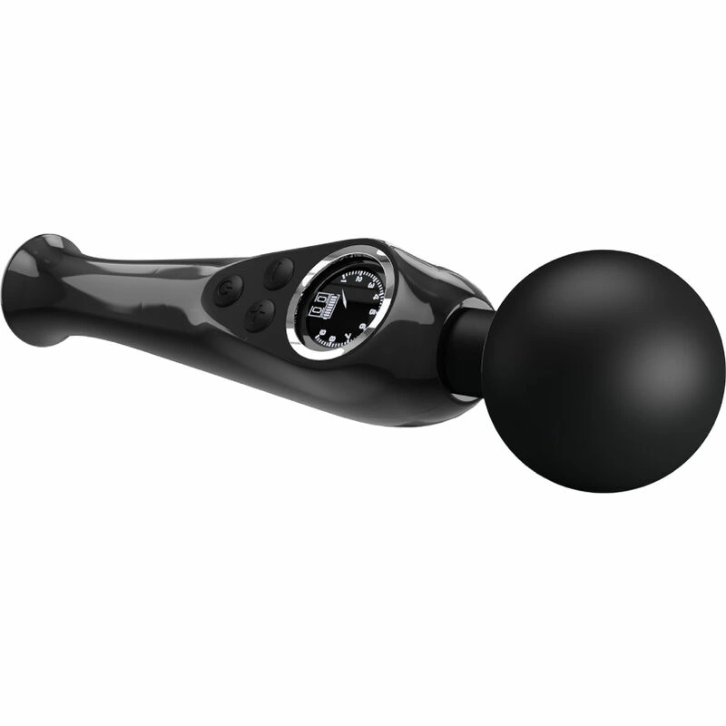 10 trybow - Anelma Pretty Love Skyler Czarna rożdżka masażer z LCD