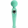 Pretty Love Skyler Rechargeable Green Wand Massager LCD 10 Modes - Anelma Pretty Love Skyler masażer z elastyczną głowką i ekranem LCD - vibraattori