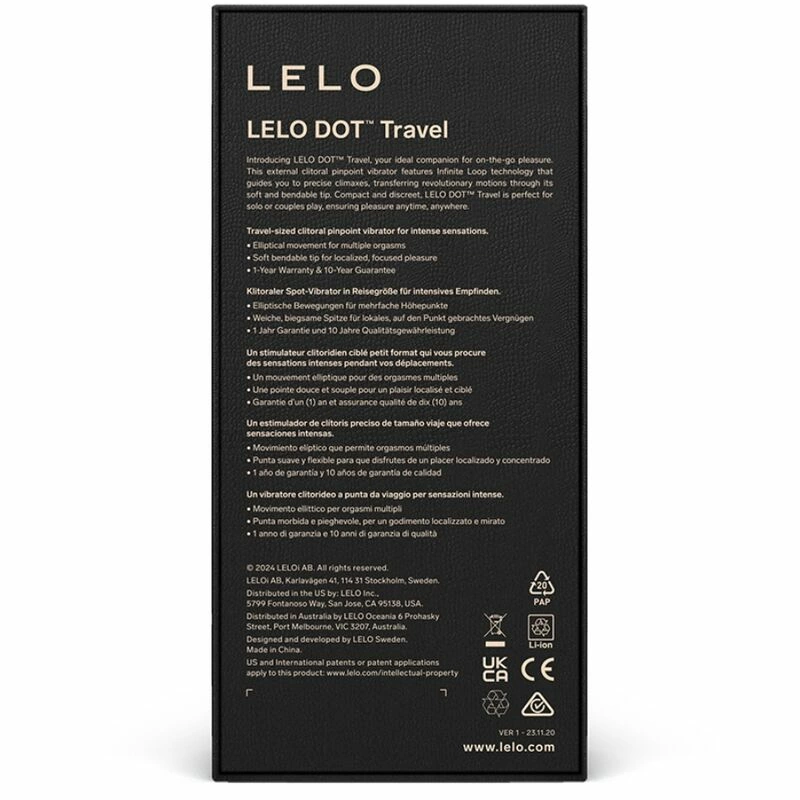 LELO DOT Travel Precision Intimate Device Purple Compact - Anelma LELO DOT Travel Violet – Stymulatory łechtaczki