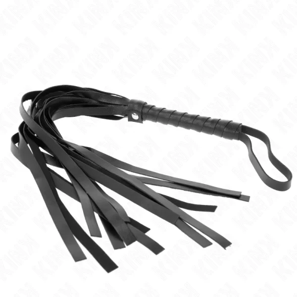 KINK Prosty Czarny Bat Skorzany 45 cm - Precyzyjna Kontrola