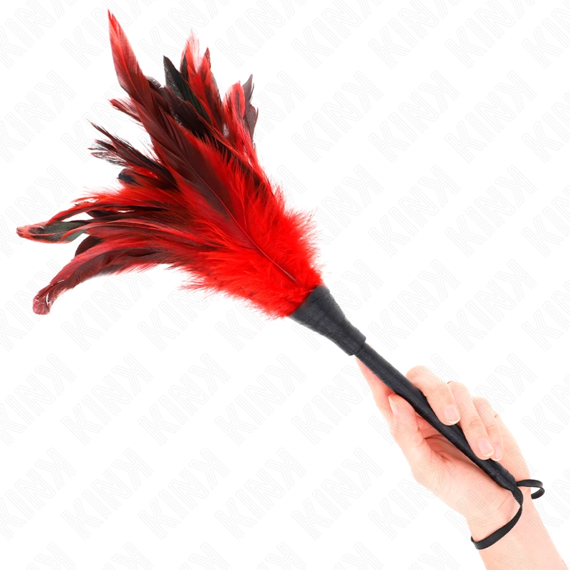 KINK Red Horn-Shape Feather Sensory Duster 36cm
