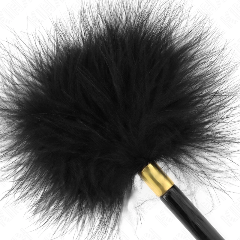 KINK Czarna-ZÅ‚ota Elegancka Åaskotka Metalowa z Pior 18 cm