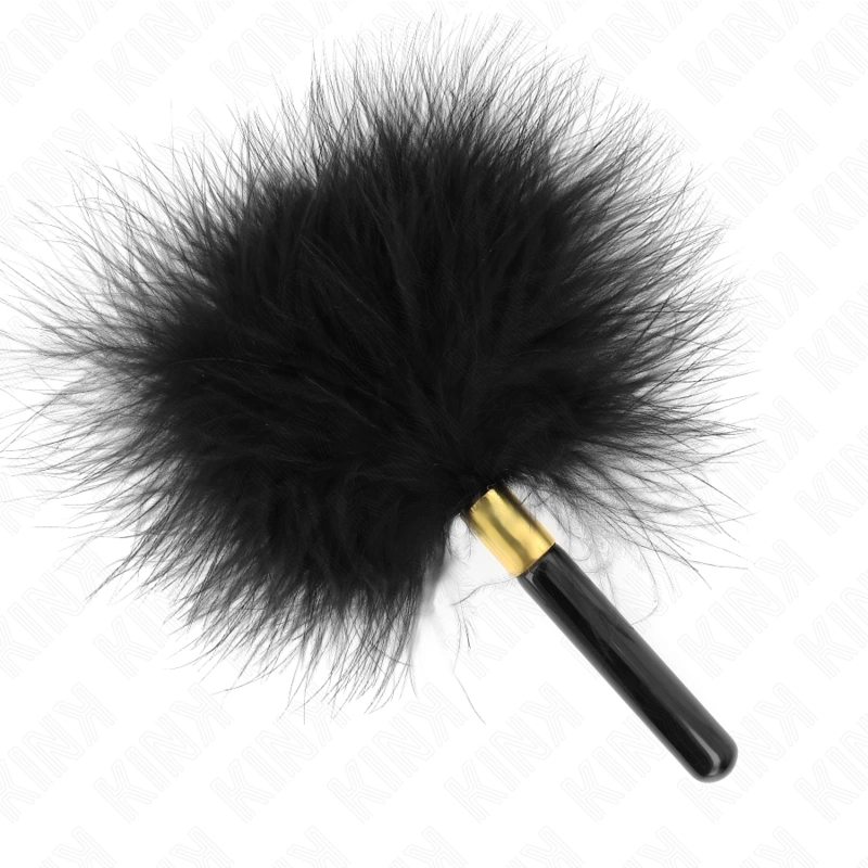 KINK Czarna-ZÅ‚ota Elegancka Åaskotka Metalowa z Pior 18 cm