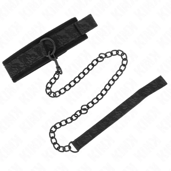 KINK ObroÅ¼a regulowana z wytrzymaÅ‚Ä… smyczÄ… 77 cm czarna 34-54 cm x 5 cm