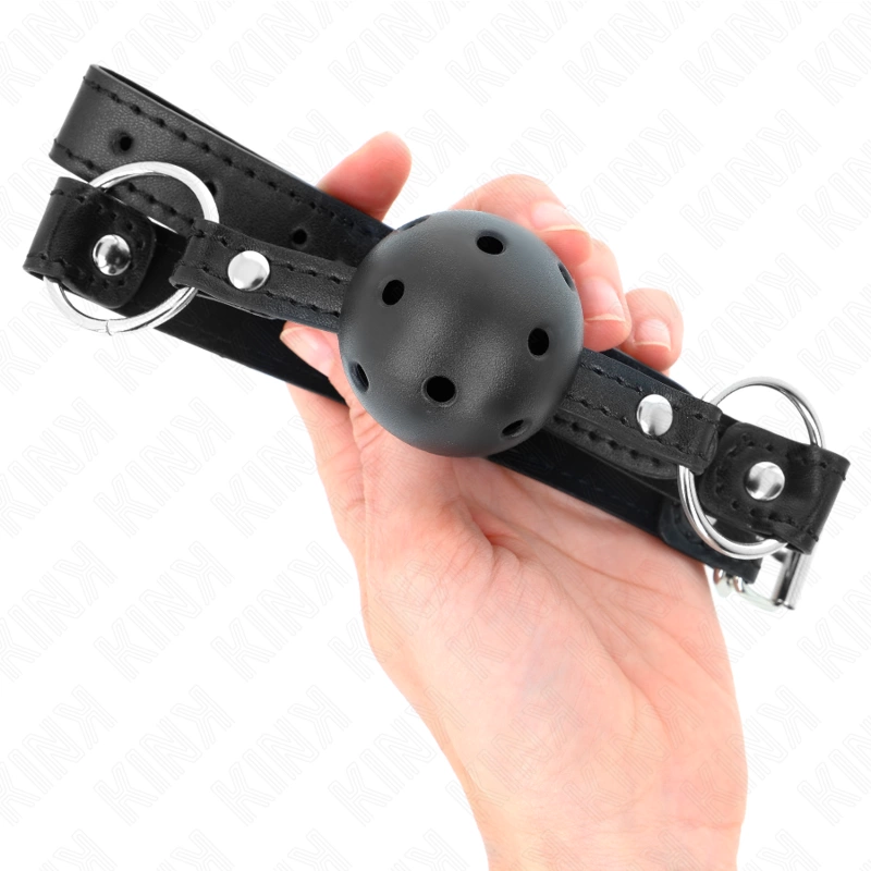 KINK Hollow Hard Black Gag Ball Model 1