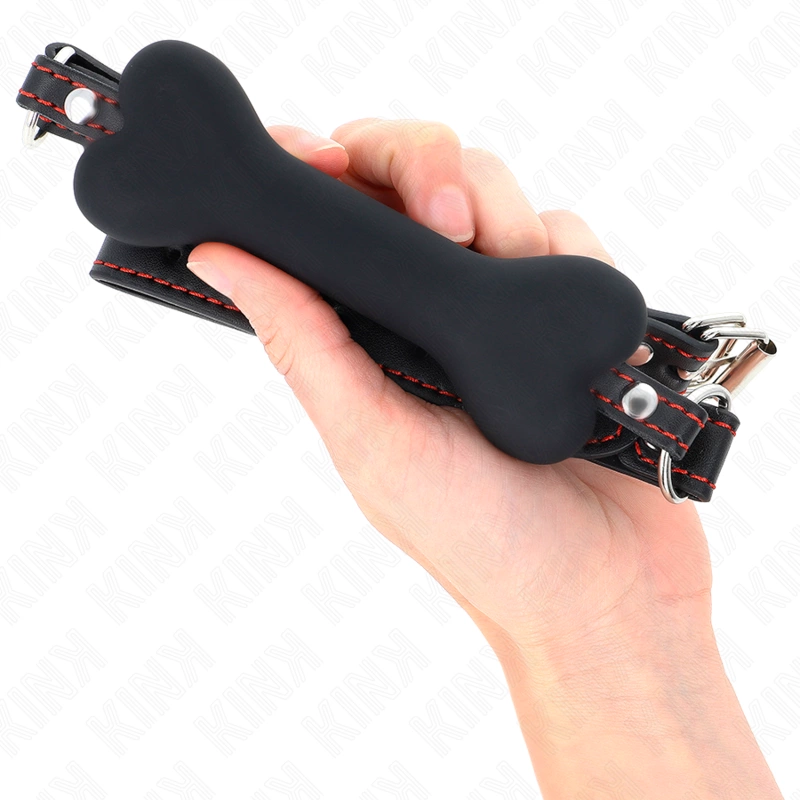 KINK Black Bone Silicone Gag 12 cm