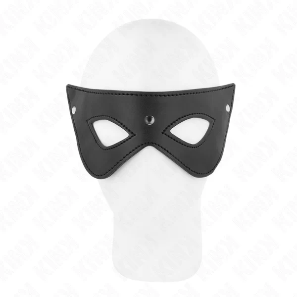KINK 3 Rivets Eye Mask - Black Vegan Leather